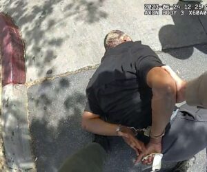 Shocking George Floyd Moment White Cop Pins Black Cancer Victim By Her Neck