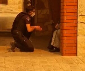 Cop Gets Down On His Knees And Begs Nun To Abandon Convent As Fire Approaches