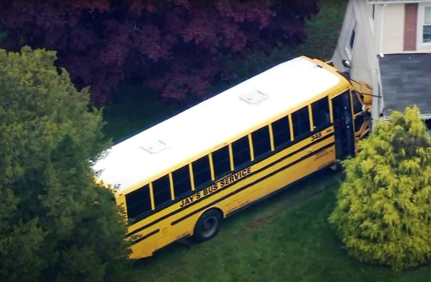  Exhausted Bus Driver Crashes School Bus Into Family Home After Dozing Off…